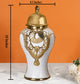 Golden Garland Decorative Ceramic Vase And Showpiece - Big