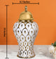 Peacock Elegance Decorative Ceramic Vase And Showpiece - Big