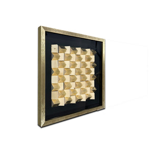 Lustrous Grid Shadow Box Wall Decoration Piece