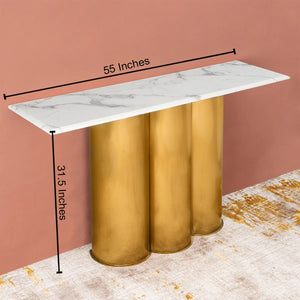 Aura Hallway Rectangular Console Table (STAINLESS STEEL)