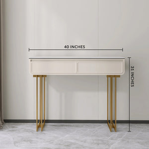 Sleek Glamour Console Table (White)