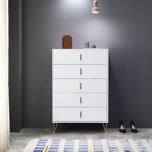 Classic Elegance Five-Drawer Cabinet & Side Table