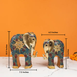 Elephanta Fantasia Home Decoration Showpiece - Set of 2