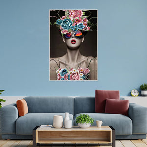 Floral Dreams Framed Canvas Print - Middle Panel