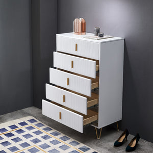 Classic Elegance Five-Drawer Cabinet & Side Table