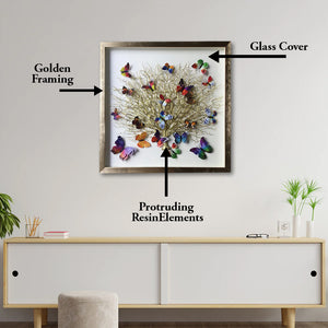 Golden Galore Shadow Box for Wall Decoration