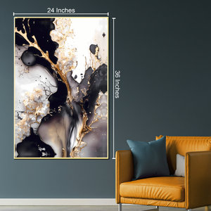 Midnight Gold Canvas print