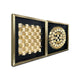 Golden Orbit & Lustrous Grid Shadow Box Wall Decoration Piece - Set of 2