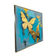 Golden Butterfly Serenity 100% Hand Painted Wall Painting(With outer Floater Frame)