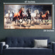 Triumph of The Seven Running Horses Crystal Glass Painting