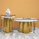 Aura Hallway Circular Centre Table Design For Home (STAINLESS STEEL)