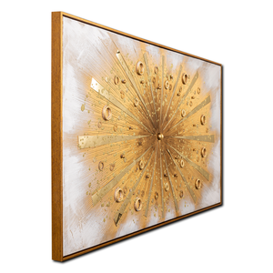 Luminous Fusion Golden Rays 100% Hand Painted Wall Painting for Home