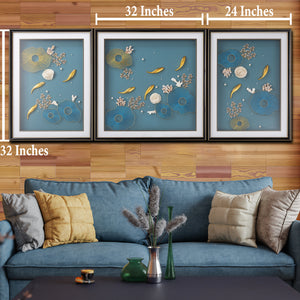 Ocean Depths Wall Decoration Shadow Box - Set of 3