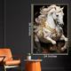 Majestic Equine Symphony Crystal Glass Painting - Left panel (BIG)