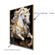 Majestic Equine Symphony Crystal Glass Painting - Left panel (BIG)