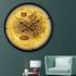 Timeless Tradition Luxury Wall Clock With Moving Gear Mechanism  - Big (Steel Body) (With Light and Remote)