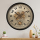 Gears of Time Luxury Designer Wall Clock With Moving Gear Mechanism (Steel Body)