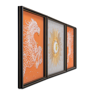 Vibrant Rays Wall Decoration Shadow Box - Set of 3