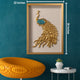 Royal Golden Peacock Shadow Box for Wall Decoration - ( R )