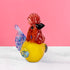 Regal Cockerel Handblown Glass Decorative Showpiece