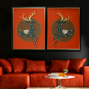 Deer Haven Wall Decoration Shadow Box - Pair