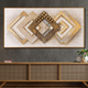 Symmetry in Gold The Geometric Elegance 100% Hand Painted Wall Painting for Home