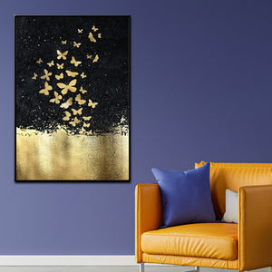 Into the Blue Framed Canvas Print (M) - Black Frame