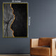 3 Pieces Black & Gold Abstract Framed Canvas Wall Art (R)