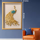 Royal Golden Peacock Shadow Box for Wall Decoration - ( L )