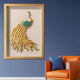 Royal Golden Peacock Shadow Box for Wall Decoration - ( L )