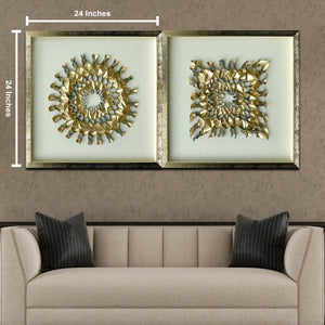 Infinite Motion & Celestial Prism Shadow Box Wall Decoration Piece - Set of 2