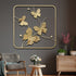 Golden Butterfly Metal Wall Art Panel