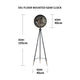 Phantom Dial Tripod Base Luxury Designer Clock With Moving Gear Mechanism (Steel Body)