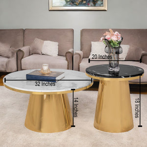 Prestige Fusion Coffee table - Set of 2 (Stainless Steel)