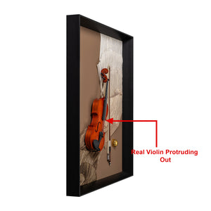 Musical Violin Shadow Box