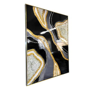 Golden  Shadows Resin Art Painting