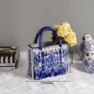 Botanical Tote Art Vase and Decorative Showpiece