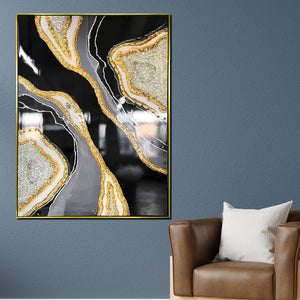 Golden  Shadows Resin Art Painting