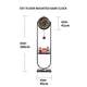 Arcadia Luxury Designer Pendulum Clock With Moving Gear Mechanism (Steel Body)