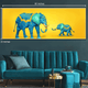 Elephant's Graceful Glow Canvas Print