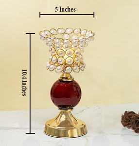 Lumina Arc Candle Stand - Set of 3 (Pearl) - Small