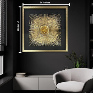 Golden Nova  Shadow Box Wall Decoration Piece