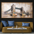 Majestic Crossing Tower Bridge London 100% Hand Painted Wall Painting for Home