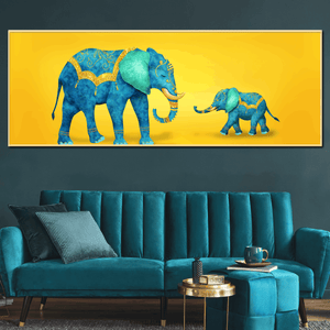 Elephant's Graceful Glow Canvas Print