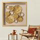 Golden Cosmos Shadow Box for Wall Decoration