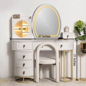 Opulent Orbit Dressing Table & Vanity Set