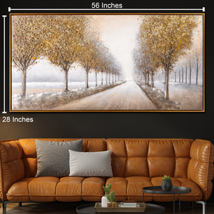 Golden Horizon Passage 100% Hand Painted Wall Painting for Home