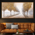 Golden Horizon Passage 100% Hand Painted Wall Painting for Home