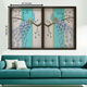 Peacock Dreams Shadow Box Wall Decoration Showpiece - Pair