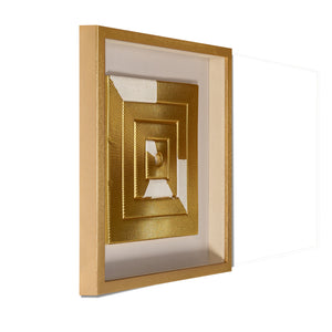 Golden Vortex Shadow Box for Wall Decoration